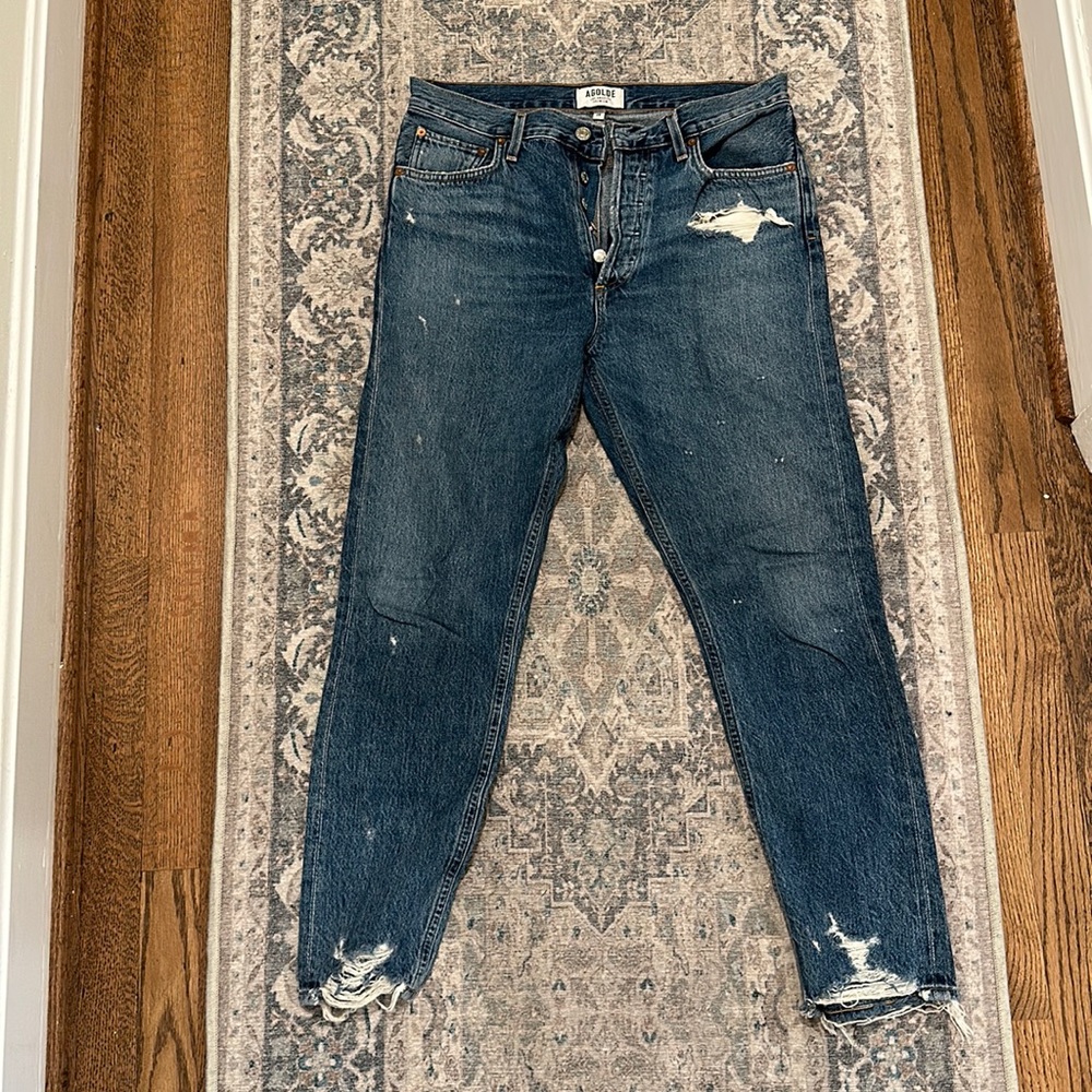 AGOLDE high rise distressed jean